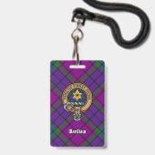 Clan Wardlaw Crest over tartan Badge (Voorzijde met lanyard)