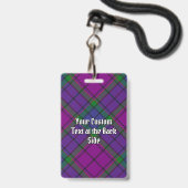 Clan Wardlaw Crest over tartan Badge (Achterkant met lanyard)