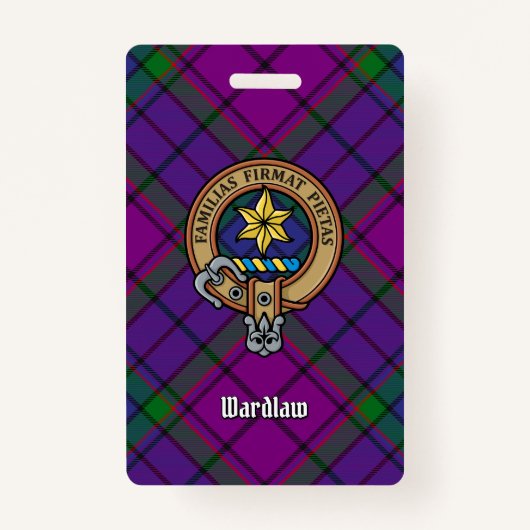 Clan Wardlaw Crest over Tartan Badge (Voorkant)