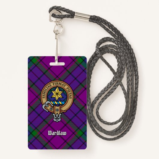Clan Wardlaw Crest over Tartan Badge (Voorkant met draagriem)
