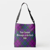 Clan Wardlaw Crest over Tartan Crossbody Tas (Achterkant)