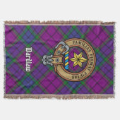 Clan Wardlaw Crest over tartan Deken (Voorkant)