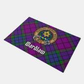 Clan Wardlaw Crest over Tartan Deurmat (Schuin)