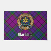 Clan Wardlaw Crest over Tartan Deurmat (Voorkant)