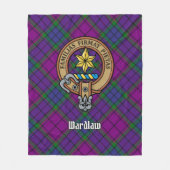 Clan Wardlaw Crest over Tartan Fleece Deken (Voorkant)