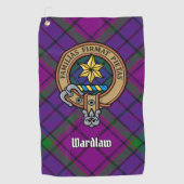 Clan Wardlaw Crest over Tartan Golfhanddoek (Voorkant)
