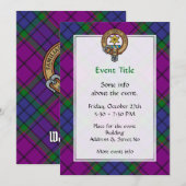 Clan Wardlaw Crest over Tartan Kaart (Voorkant / Achterkant)