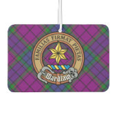 Clan Wardlaw Crest over Tartan Luchtverfrisser (Voorkant)