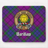 Clan Wardlaw Crest over Tartan Muismat (Voorkant)