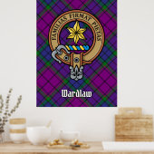 Clan Wardlaw Crest over Tartan Poster (Keuken)