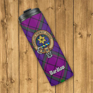 Clan Wardlaw Crest over Tartan Thermosbeker