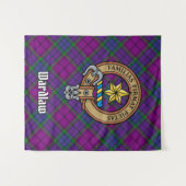 Clan Wardlaw Crest over Tartan Wandkleed (Voorkant (horizontaal))
