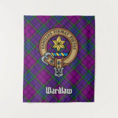 Clan Wardlaw Crest over Tartan Wandkleed (Voorkant)