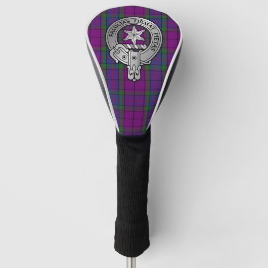 Clan Wardlaw Crest & Tartan Golfheadcover (Voorkant)