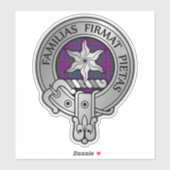 Clan Wardlaw Crest & Tartan Sticker (Vel)