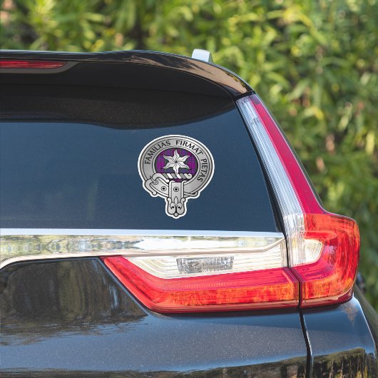 Clan Wardlaw Crest & Tartan Sticker (Auto Zijkant)