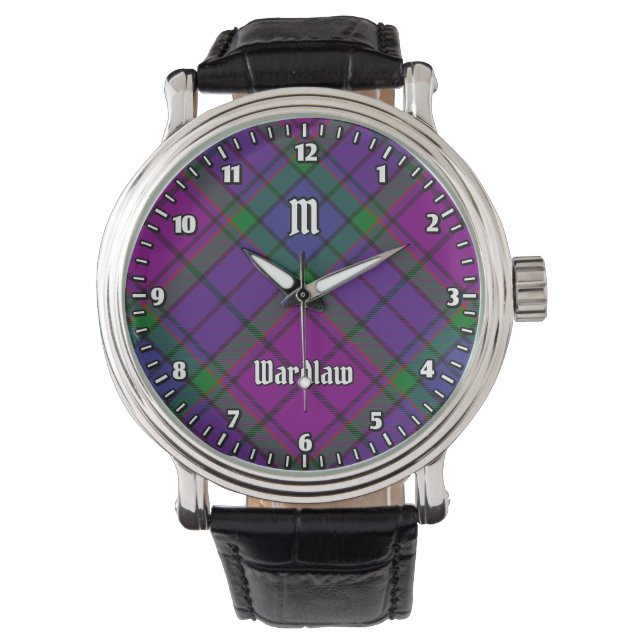 Clan Wardlaw Tartan Horloge (Voorkant)