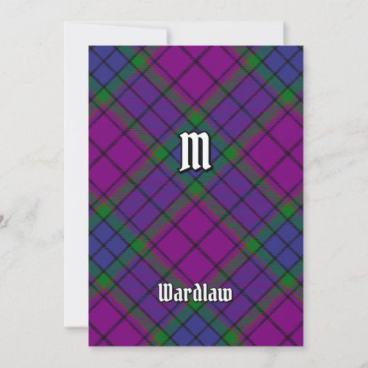 Clan Wardlaw Tartan Kaart (Voorkant)