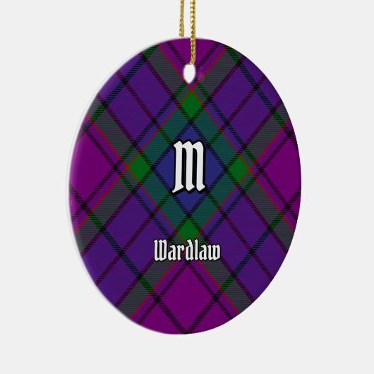 Clan Wardlaw Tartan Keramisch Ornament (Rechts)