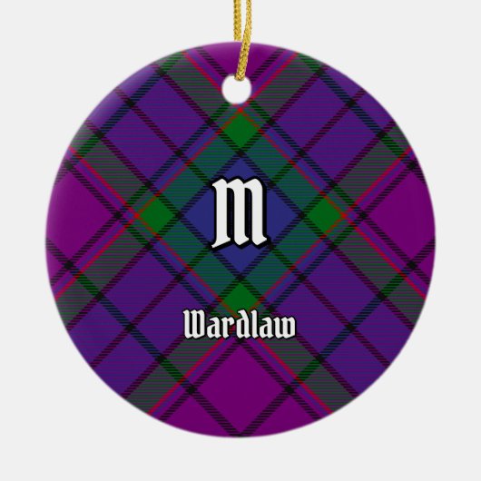 Clan Wardlaw Tartan Keramisch Ornament (Voorkant)