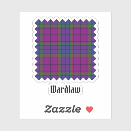 Clan Wardlaw Tartan Sticker (Vel)