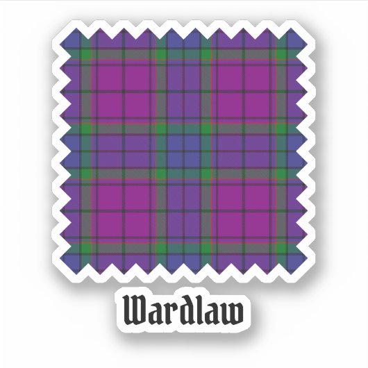 Clan Wardlaw Tartan Sticker (Voorkant)