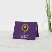 Clan Wardlaw-wapen over tartan (Voorkant)