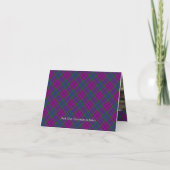 Clan Wardlaw-wapen over tartan (Achterkant)
