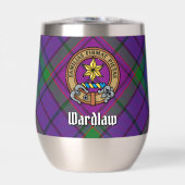 Clan Wardlaw wapenschild over tartan (Voorkant)