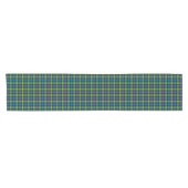 Clan Watson Bright Blue en Green Scottish Tartan Korte Tafelloper (Horizontaal)
