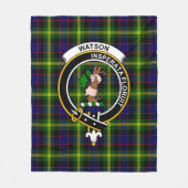 Clan Watson Modern Tartan Pset Fleece Deken (Voorkant)