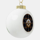 Clan Watt Tartan en Sporran Keramische Bal Ornament (Links)