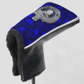 Clan Wedderburn Crest & Tartan op Thistle Golfheadcover (3/4 voorkant)