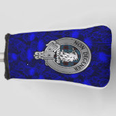 Clan Wedderburn Crest & Tartan op Thistle Golfheadcover (Voorkant)