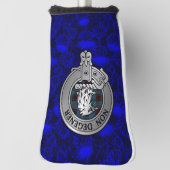 Clan Wedderburn Crest & Tartan op Thistle Golfheadcover (Draai 90)