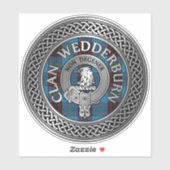 Clan Wedderburn Crest & Tartan Sticker (Vel)