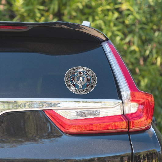 Clan Wedderburn Crest & Tartan Sticker (Auto Zijkant)