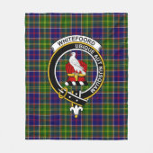Clan Whitefoord Tartan Pset Fleece Deken (Voorkant)