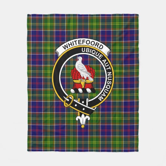 Clan Whitefoord Tartan Pset Fleece Deken (Voorkant)