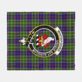 Clan Whitefoord Tartan Pset Fleece Deken (Voorkant (Horizontaal))