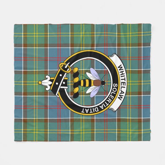 Clan Whitelaw Ancient Tartan Pset Fleece Deken (Voorkant (Horizontaal))