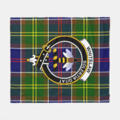 Clan Whitelaw Modern Tartan Pset Fleece Deken (Voorkant (Horizontaal))