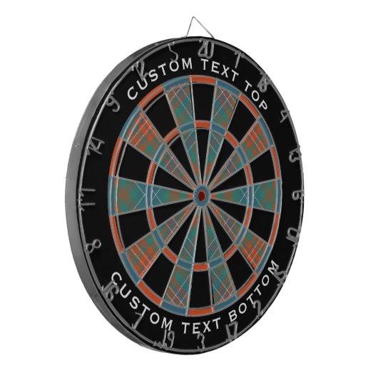 Clan Wilson Ancient Tartan Dartbord (Voorkant Links)