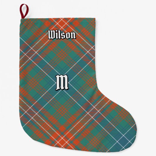 Clan Wilson Ancient Tartan Grote Kerstsok (Voorkant)