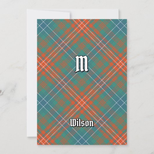 Clan Wilson Ancient Tartan Kaart (Voorkant)