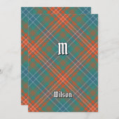 Clan Wilson Ancient Tartan Kaart (Voorkant / Achterkant)