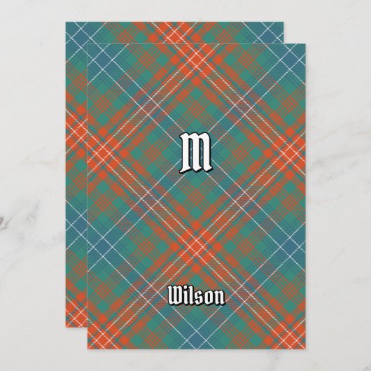 Clan Wilson Ancient Tartan Kaart (Voorkant / Achterkant)