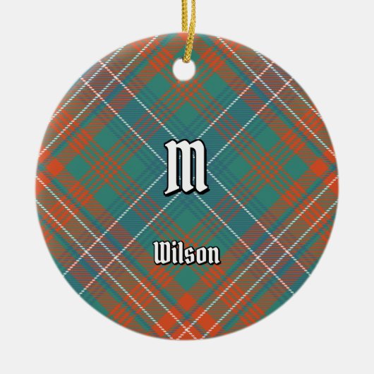 Clan Wilson Ancient Tartan Keramisch Ornament (Voorkant)