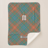Clan Wilson Ancient Tartan Sherpa Deken (Voorkant)