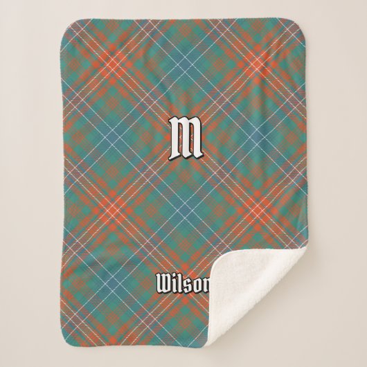 Clan Wilson Ancient Tartan Sherpa Deken (Voorkant)